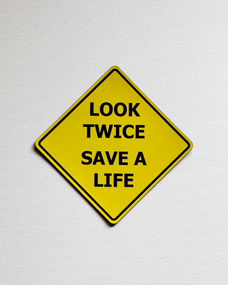 Look Twice, Save a Life magnet (word only)