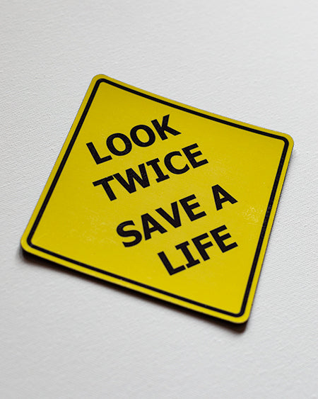 Look Twice, Save a Life magnet (word only)