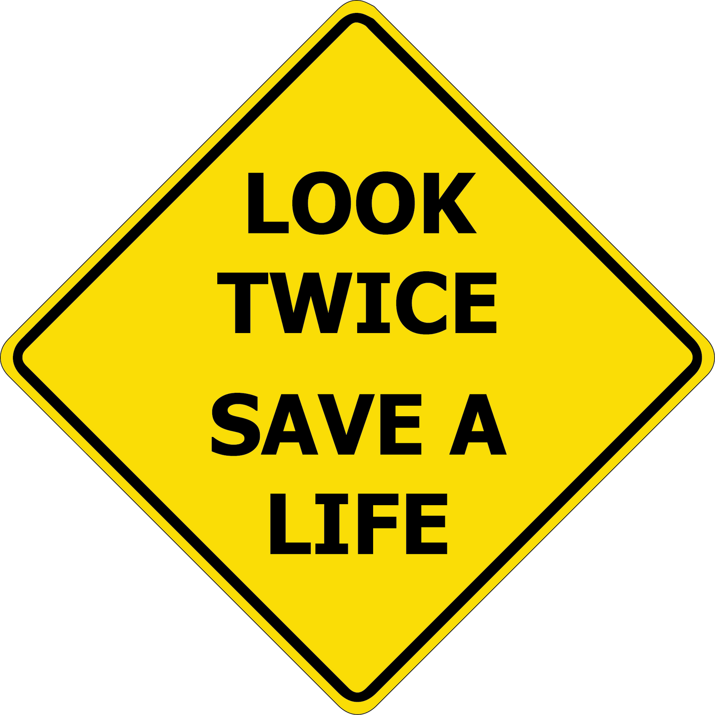 Look Twice, Save a Life magnet (word only)