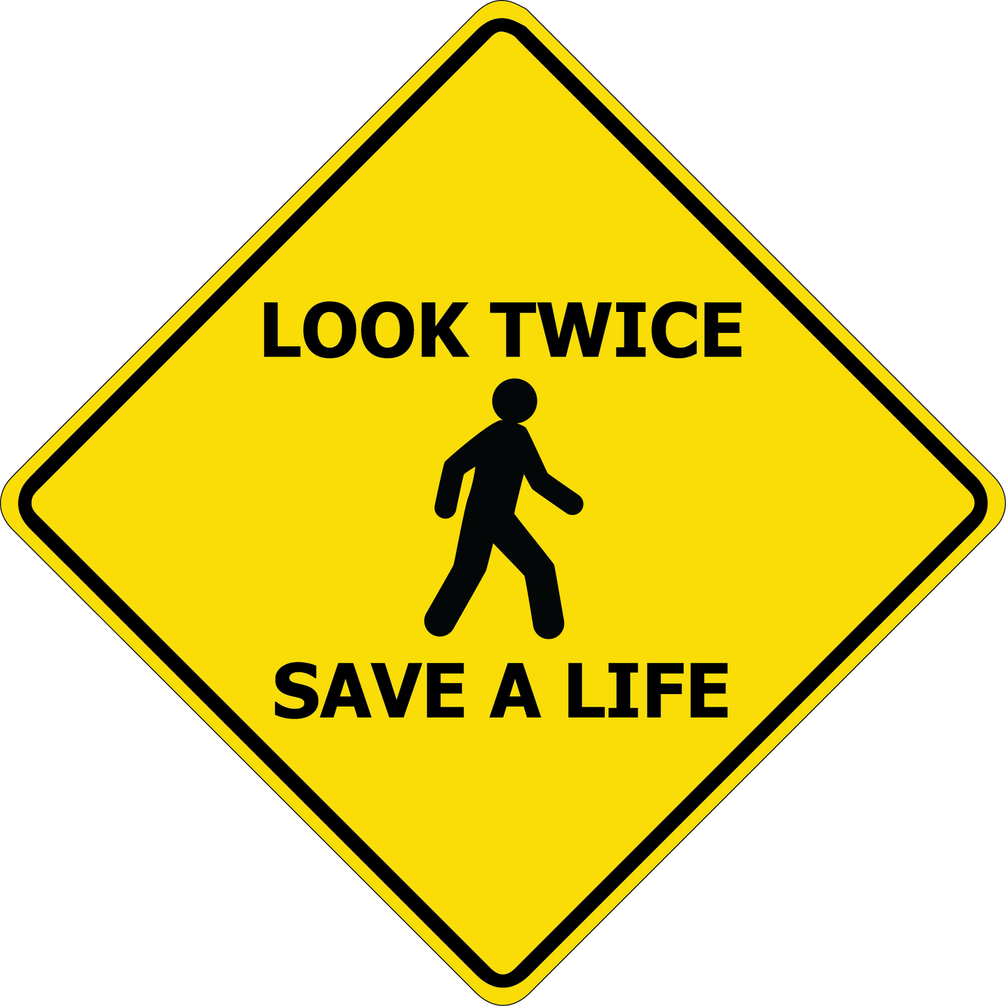 Pedestrian - Look Twice, Save a Life magnet