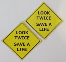 2 FOR $5!! MINI Look Twice, Save a Life - vehicle/motorcycle/fridge