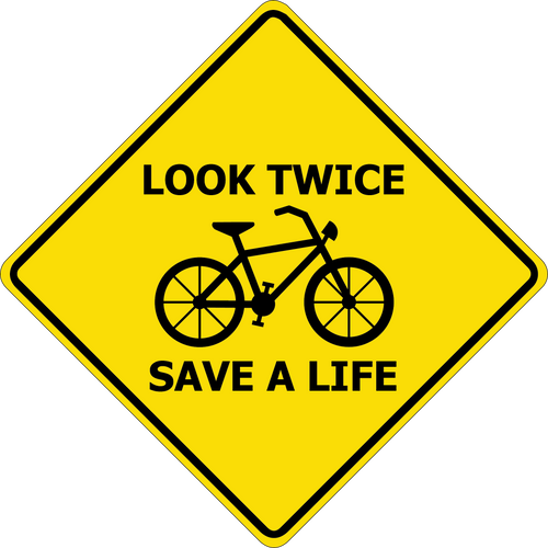 Bicycle - Look Twice, Save a Life magnet