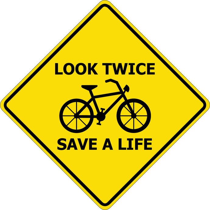 Bicycle - Look Twice, Save a Life magnet
